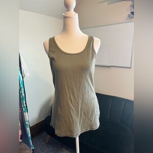 3/$15 Olive Green Ribbed Tank Top